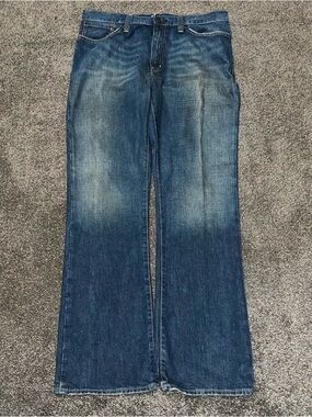 Vintage Polo Ralph Lauren Hampton Straight Leg Denim Jeans Mens Size 34x32 Faded